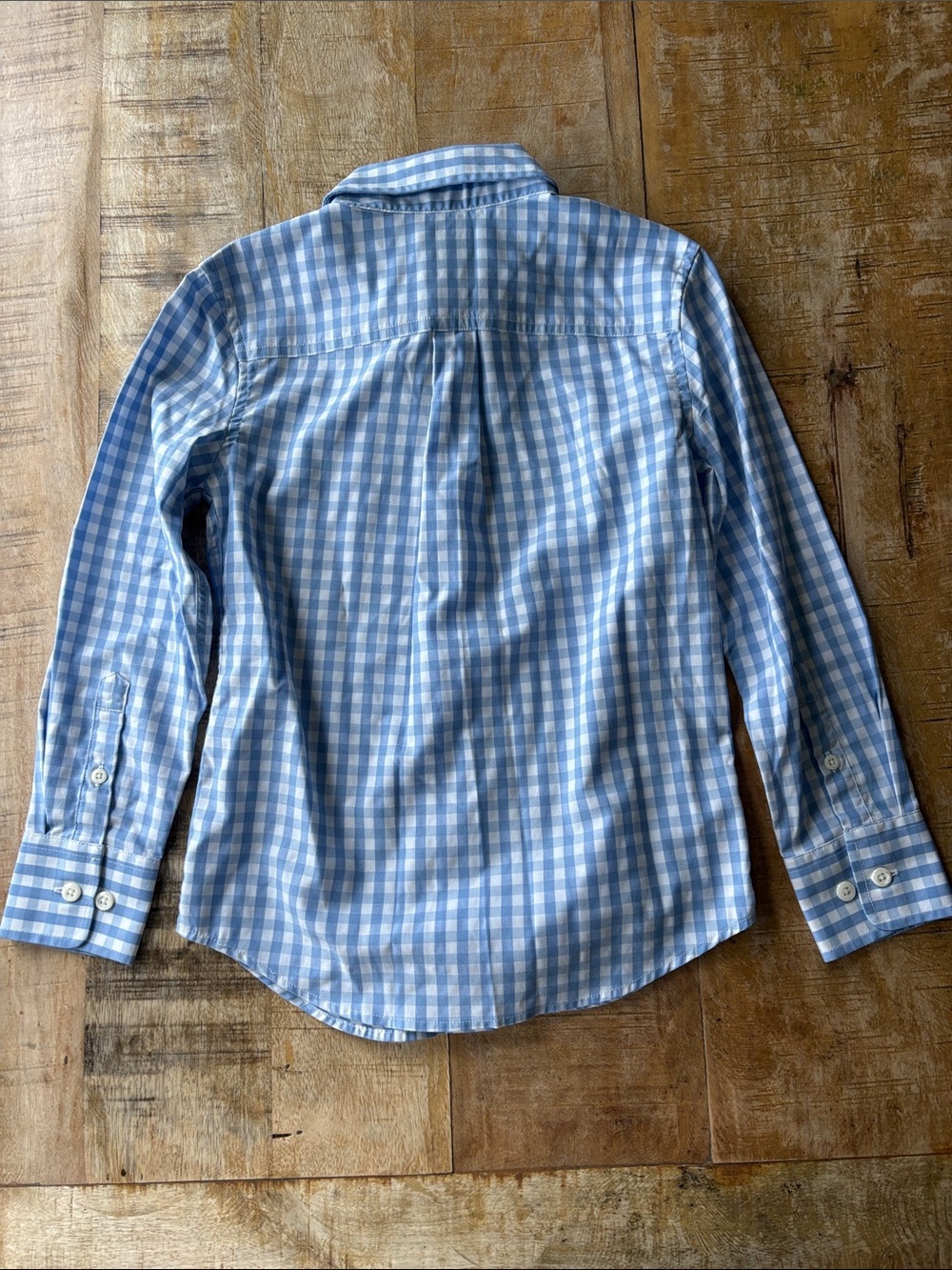 Johnnie-o Boys Blue Gingham Shirt size 6 - Picture 6 of 6